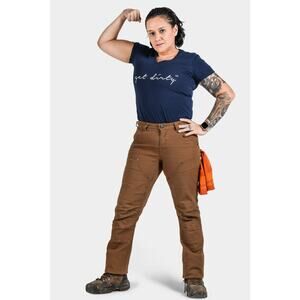 Dovetail Britt Utility Pants, Saddle Brown Canvas, Size 8 X 30